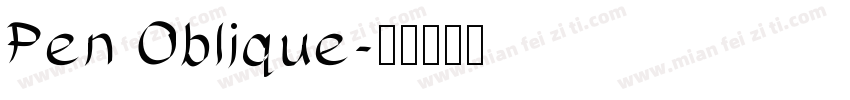 Pen Oblique字体转换